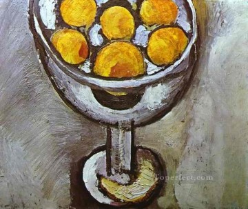 Abstract and Decorative Painting - A vase with Oranges Fauvism